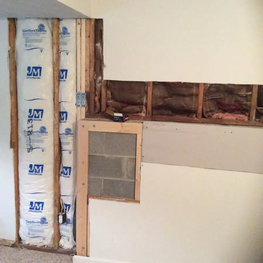 Wall insulation replacement during Odor Removal & Deodorization in South Monrovia Island